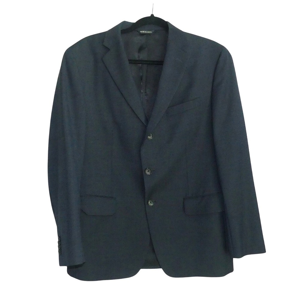 Banana Republic Mens 40S Navy Blue Wool Mohair Blazer Vitale Barberis Canonico